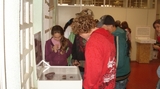 Visita de alunos na exposição em Xaxim.