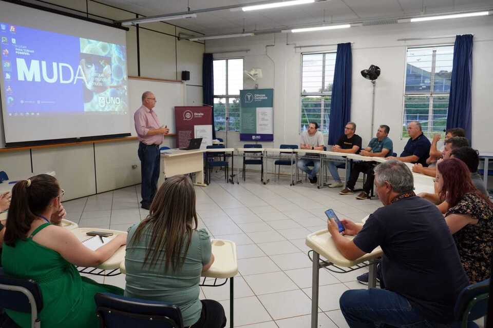 <p>Reitoria da Unochapecó em audiência com vereadores de São Lourenço do Oeste</p>