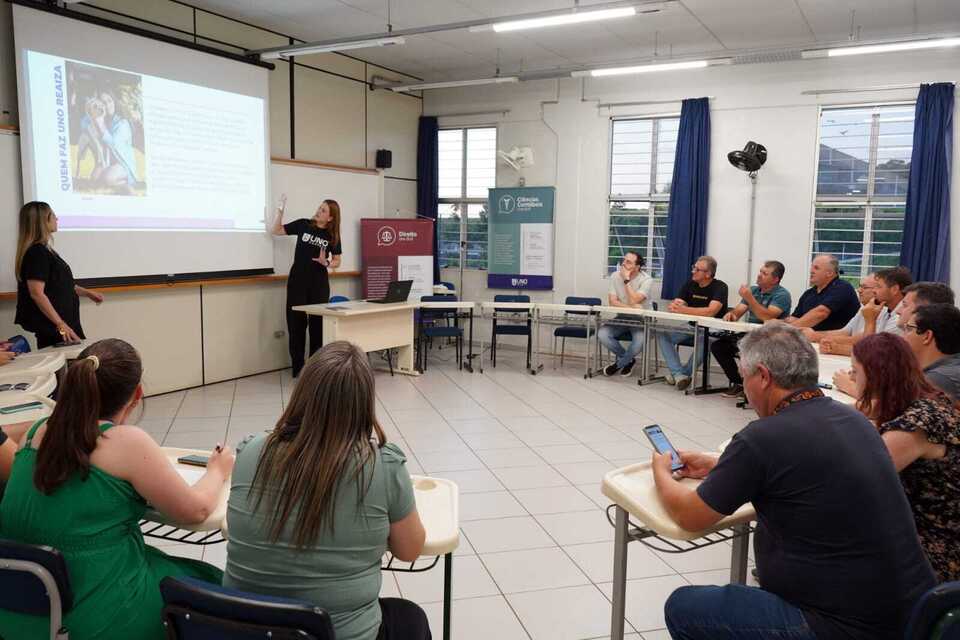 <p>Reitoria da Unochapecó em audiência com vereadores de São Lourenço do Oeste</p>