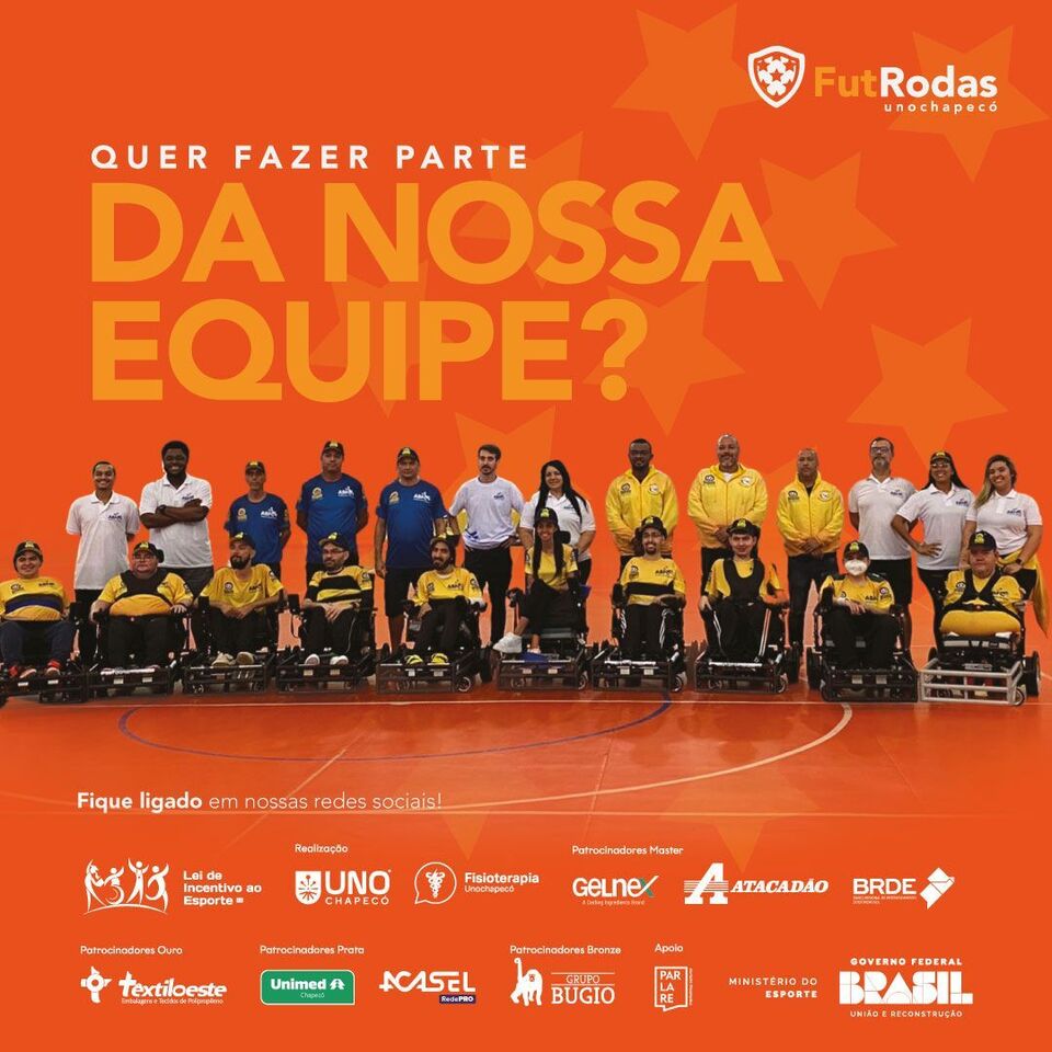 FutRodas: Abertas inscrições para Futebol Adaptado em Cadeira de Rodas