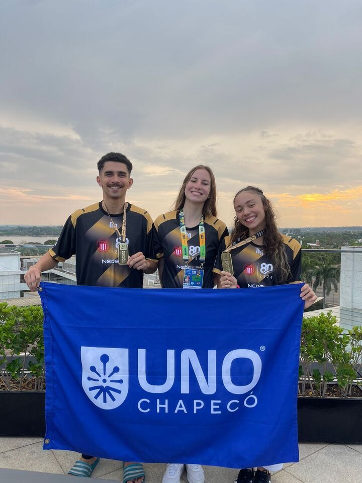 Atletas da Unochapecó conquistam quatro medalhas de ouro e uma de bronze