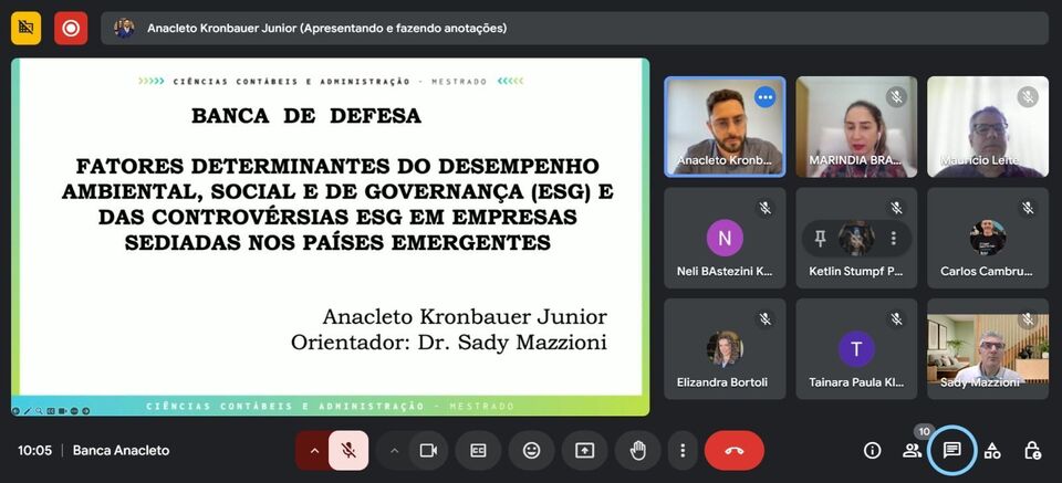 O mestrando Anacleto Kronbauer Junior apresentou a 107ª defesa de dissertação