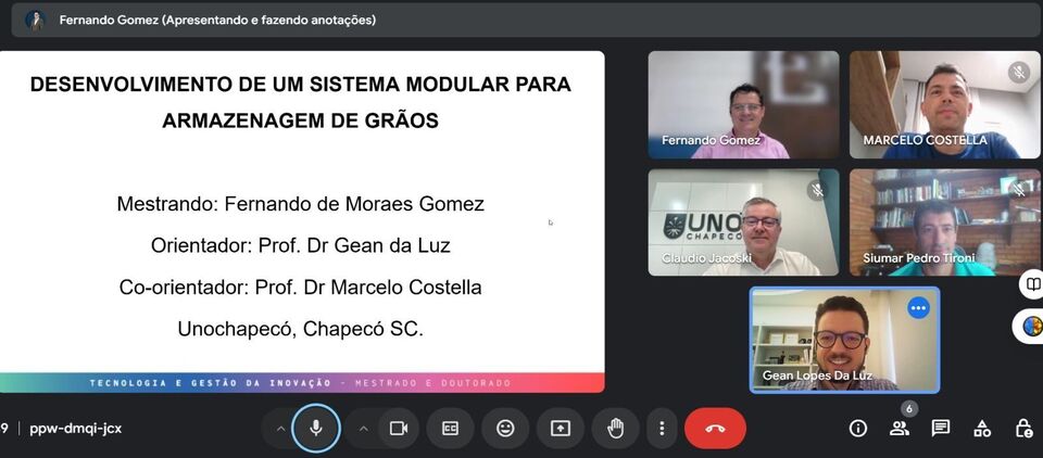 O mestrando Fernando de Moraes Gomez apresentou a 106ª defesa de dissertação