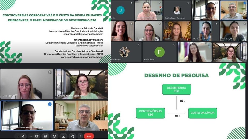 A mestranda  Eduarda Capeleti apresentou a 111ª defesa de dissertação