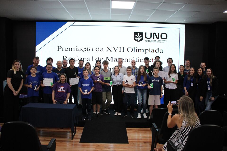 Premiação da XVII Olimpíada Regional de Matemática da Unochapecó